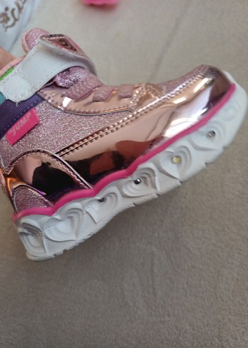 Kız Çocuk Pembe Yılan Desenli Cırtlı Spor Ayakkabı - Görsel 10