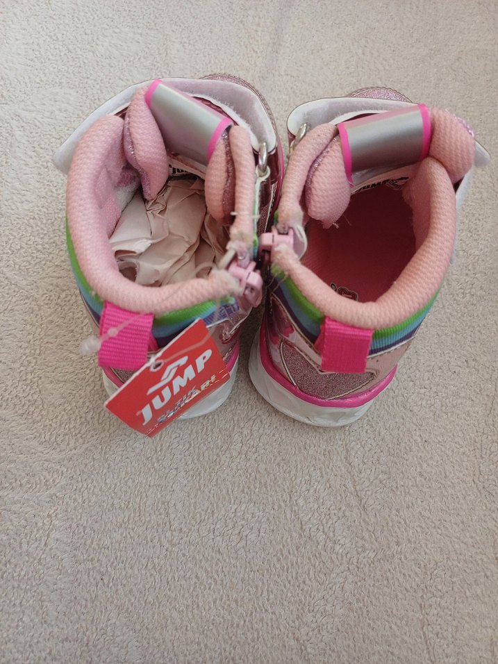 Kız Çocuk Pembe Yılan Desenli Cırtlı Spor Ayakkabı - Görsel 4