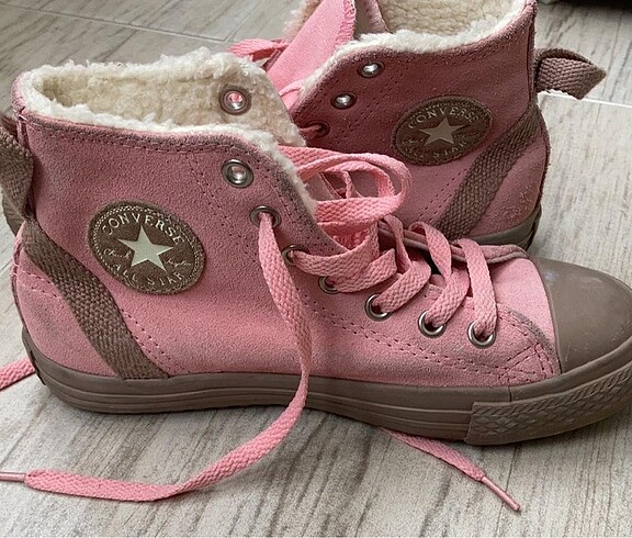 Pembe İçi Yünlü Converse