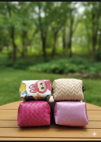 Renkli Kadın Makyaj Çantası Velcro Kapamalı - Görsel 2