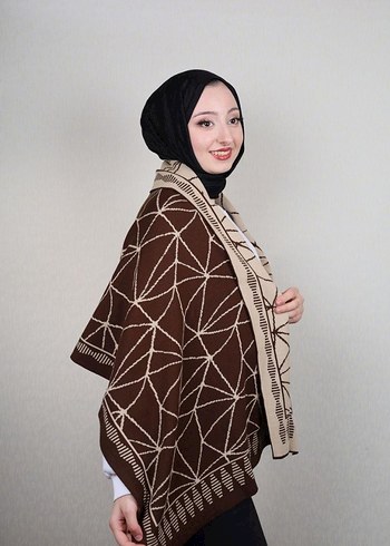 Siyah Drapeli Kadın Şal - Görsel 9