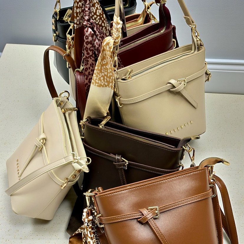 Kahverengi Deri Yılan Desenli Kadın Çanta - Görsel 2