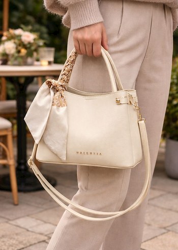 Zincir Detaylı Kahverengi Deri Kadın Çanta - Görsel 4