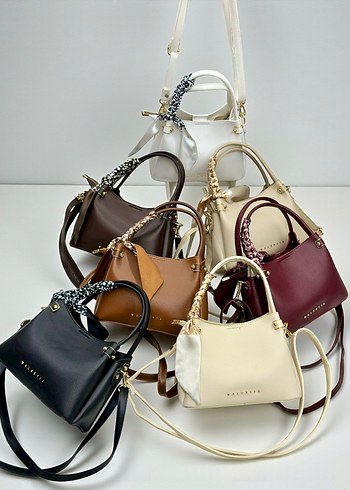 Zincir Detaylı Kahverengi Deri Kadın Çanta - Görsel 2