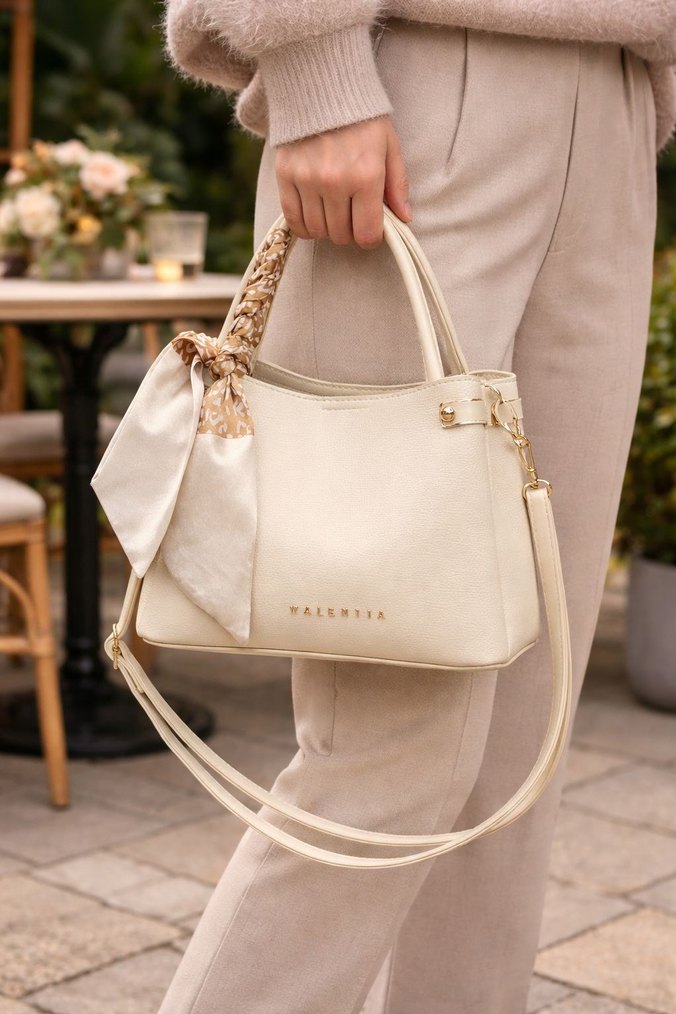 Zincir Detaylı Kahverengi Deri Kadın Çanta - Görsel 4