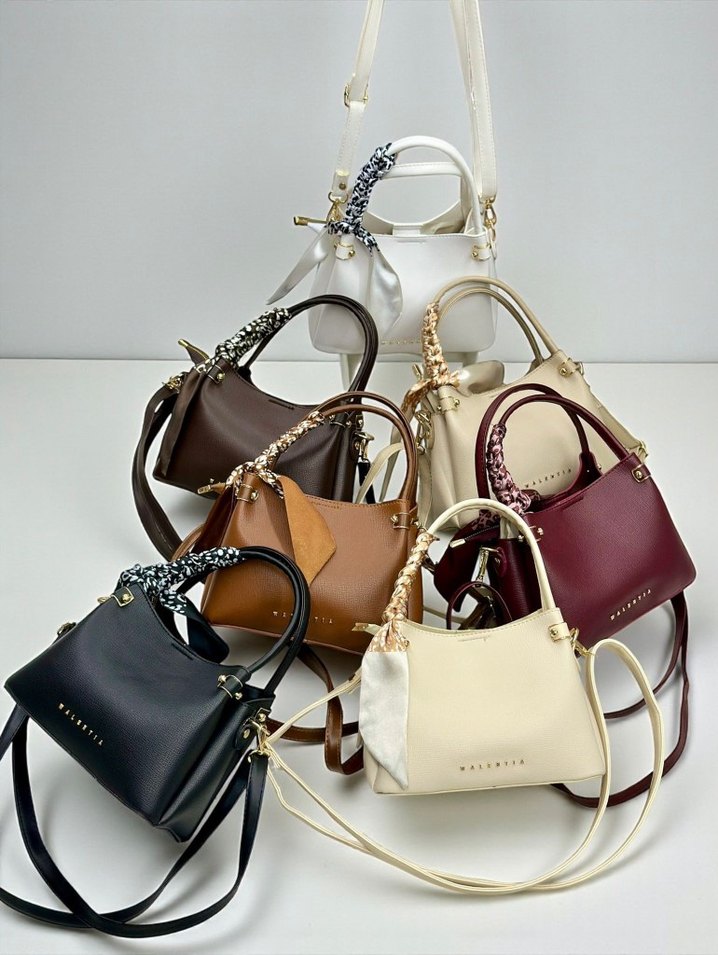 Zincir Detaylı Kahverengi Deri Kadın Çanta - Görsel 2