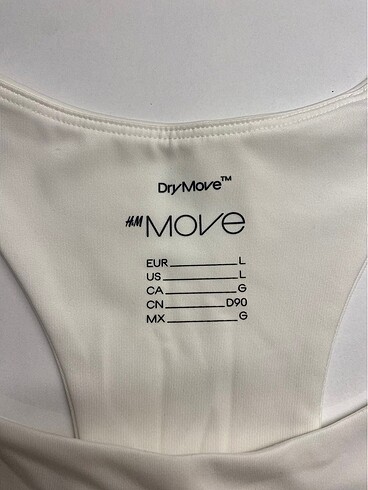l Beden beyaz Renk H&M etiketli spor sütyeni