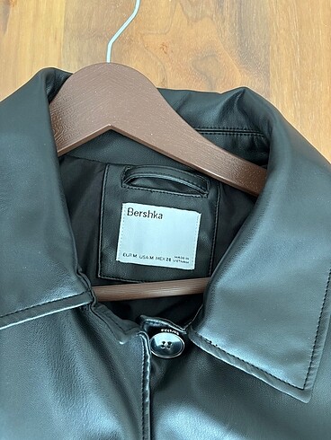 m Beden BERSHKA deri trençkot
