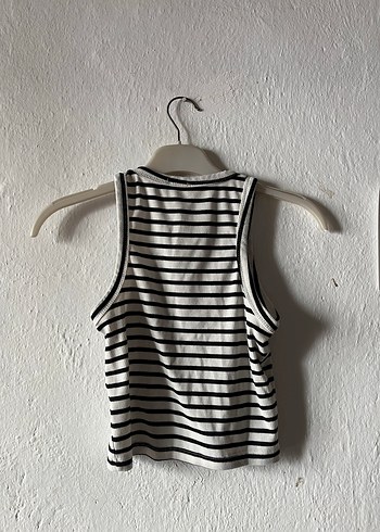 Diğer Çizgili Kolsuz Crop Top