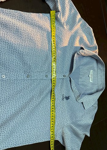 U.S. Polo Gömlek Gri Desenli Uzun Kollu Erkek Gömlek