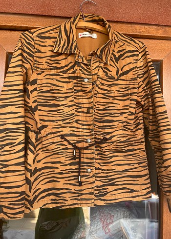 Koton Koton marka Kahverengi Zebra Desenli trençkot