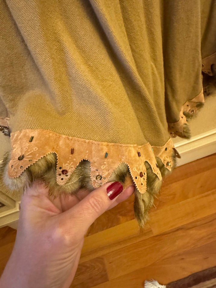 Bej Bohem Midi Triko Panço - Görsel 3