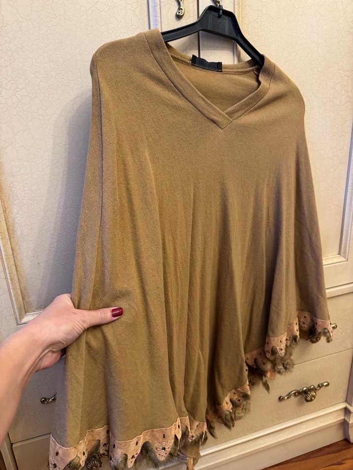 Bej Bohem Midi Triko Panço - Görsel 2