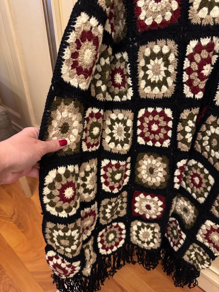 Bohem Çok Renkli Uzun Örgü Hırka - Görsel 4