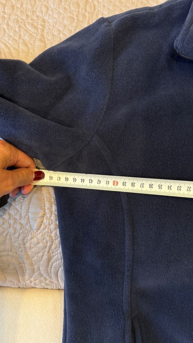 Erkek Mavi Fermuarlı Polar ceket - Görsel 3