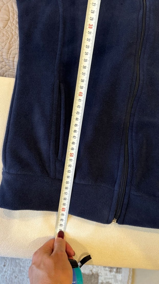 Erkek Mavi Fermuarlı Polar ceket - Görsel 4