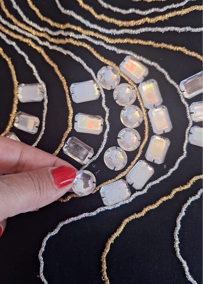 Taşlı bluz - Görsel 3