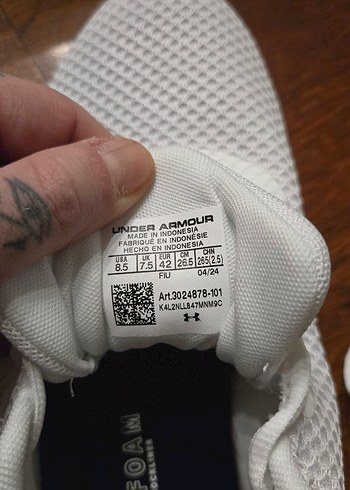 Under Armour Beyaz Erkek Spor Ayakkabı - Görsel 6