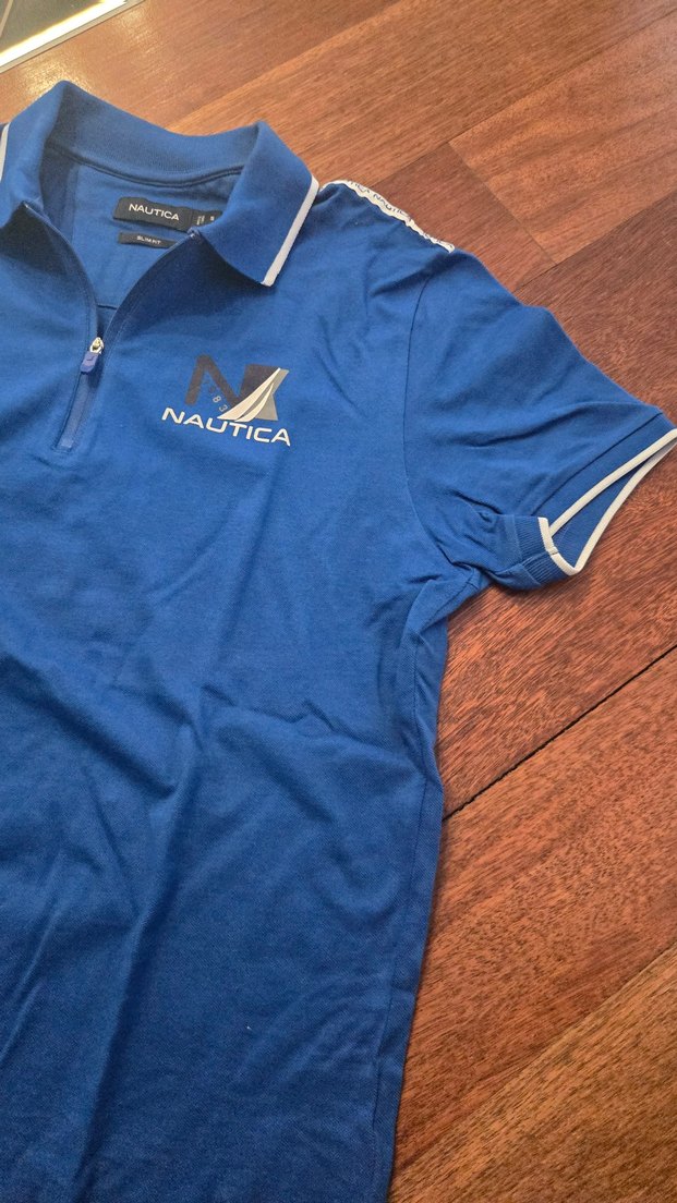 Nautica Mavi Fermuarlı Erkek Polo Tişört - Görsel 2