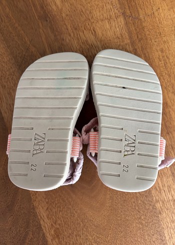 Kız Çocuk Pembe Bağlama Desenli Cırt Cırtlı Sandalet - Görsel 5