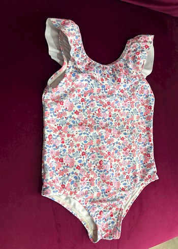 Çiçek Desenli Kız Çocuk Mayo - Görsel 3