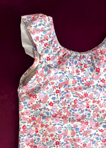 Çiçek Desenli Kız Çocuk Mayo - Görsel 2