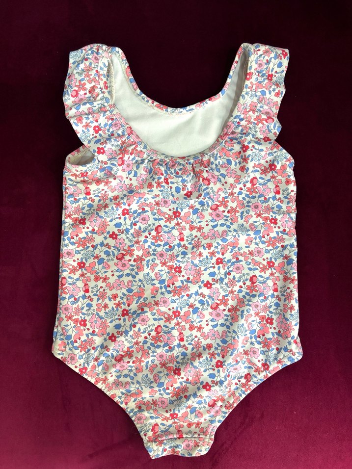 Çiçek Desenli Kız Çocuk Mayo - Görsel 4