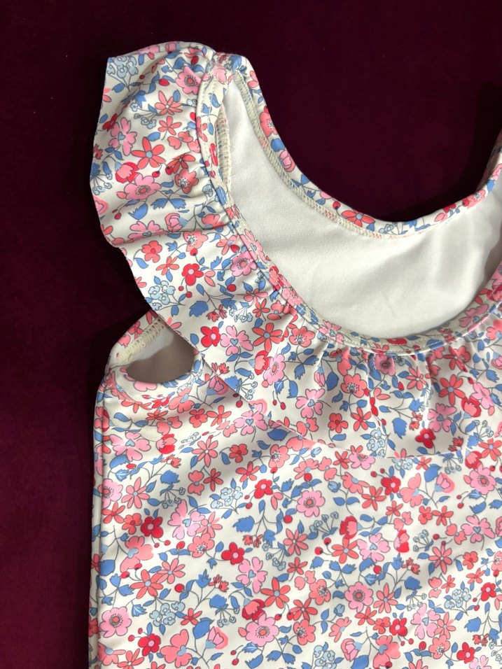 Çiçek Desenli Kız Çocuk Mayo - Görsel 5