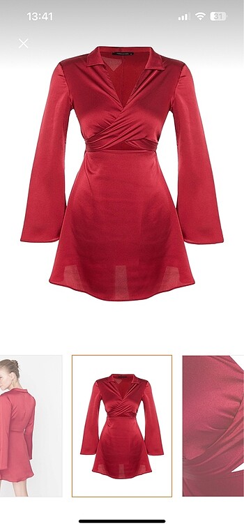 Bordo elbise