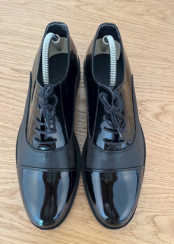 Erkek Siyah Klasik Rugan Ayakkabı - Görsel 7