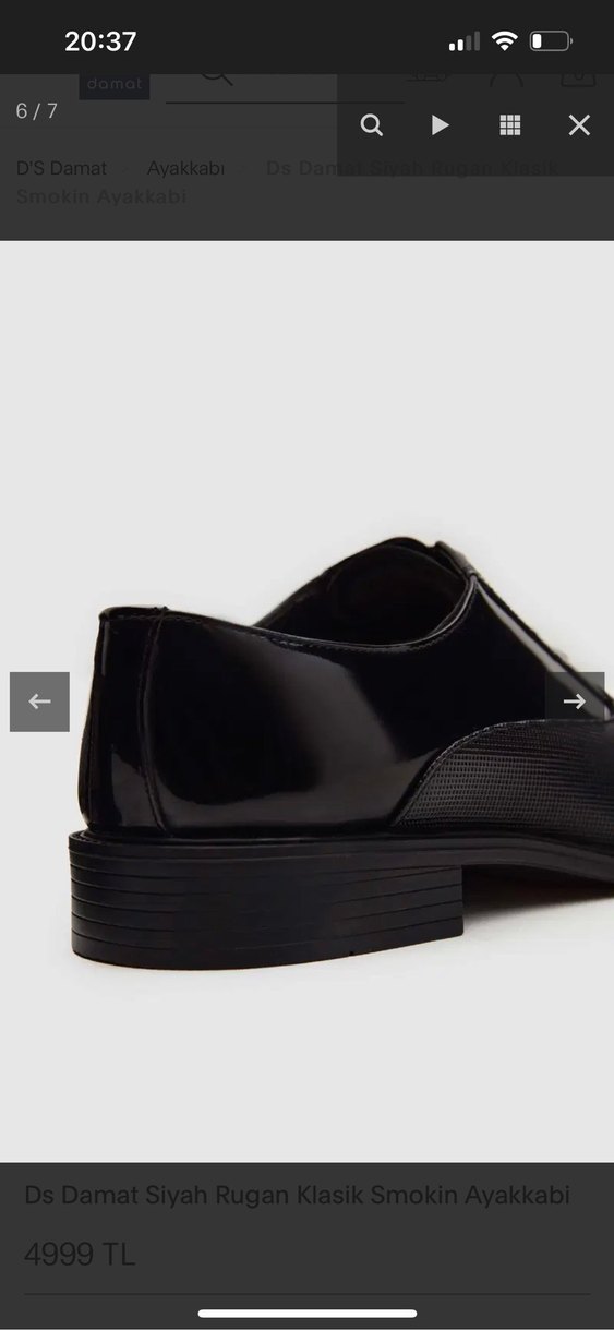 Erkek Siyah Klasik Rugan Ayakkabı - Görsel 5
