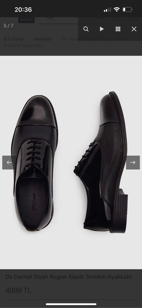 Erkek Siyah Klasik Rugan Ayakkabı - Görsel 4