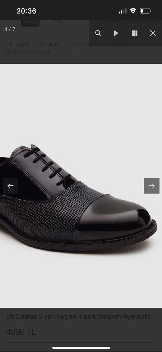 Erkek Siyah Klasik Rugan Ayakkabı - Görsel 3