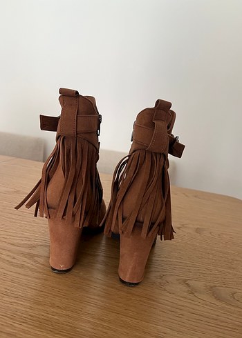 39 Beden kahverengi Renk Topuklu bot