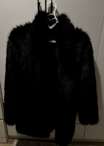 Kadın Siyah Kürk Detaylı Fermuarlı Ceket - Görsel 6