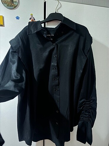 SİYAH SAGAZA STUDİO X TRENDYOL GÖMLEK - Görsel 5