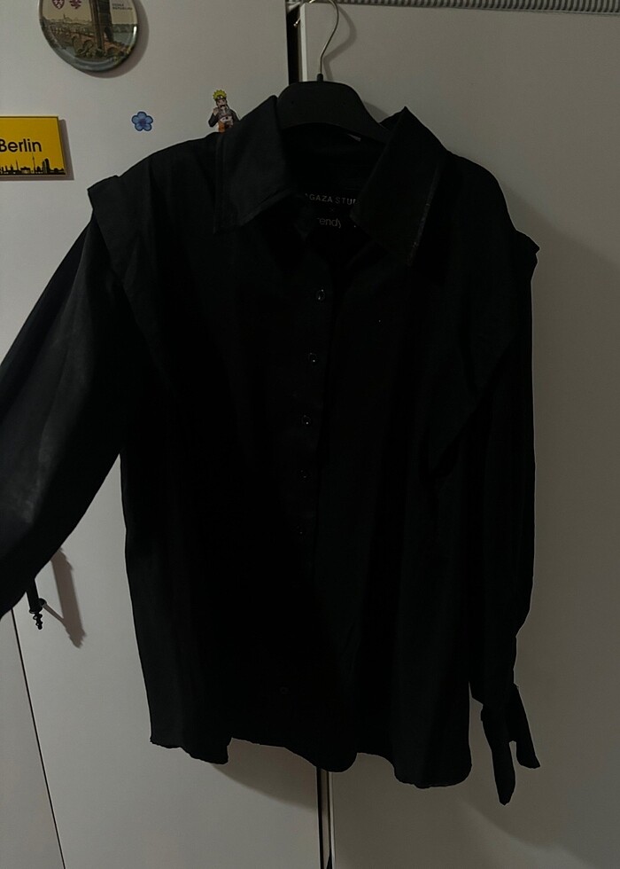 SİYAH SAGAZA STUDİO X TRENDYOL GÖMLEK - Görsel 4