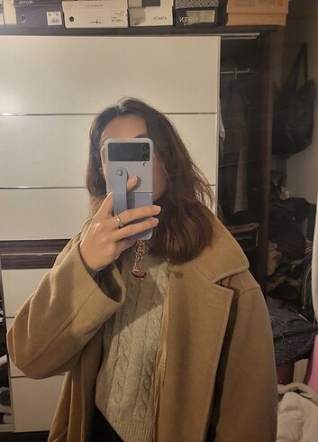 m Beden camel Renk Taba renk kaşe uzun kaban