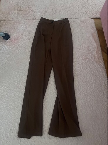 Bershka wide leg pantolon kahverengi 34 beden