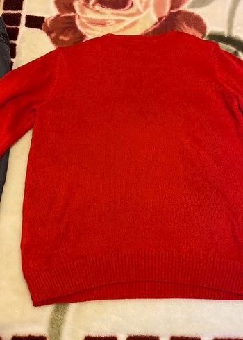 Erkek Çocuk Gri Kot Pantolon ve Kırmızı Desenli Kazak - Görsel 7