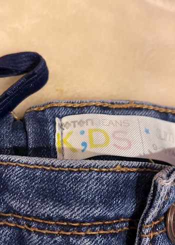 Koton 9-10 yaş çocuk  Lacivert Düğmeli kot  Pantolon - Görsel 4