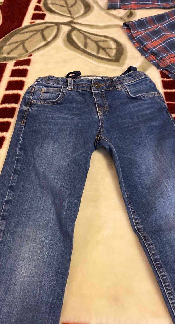 Koton 9-10 yaş çocuk  Lacivert Düğmeli kot  Pantolon - Görsel 2