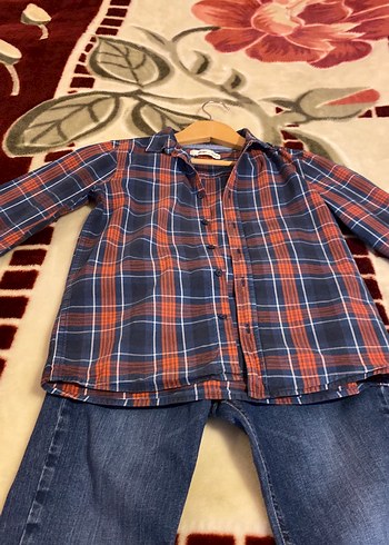 Koton marka kot pantolon & kareli gömlek takım - Görsel 4