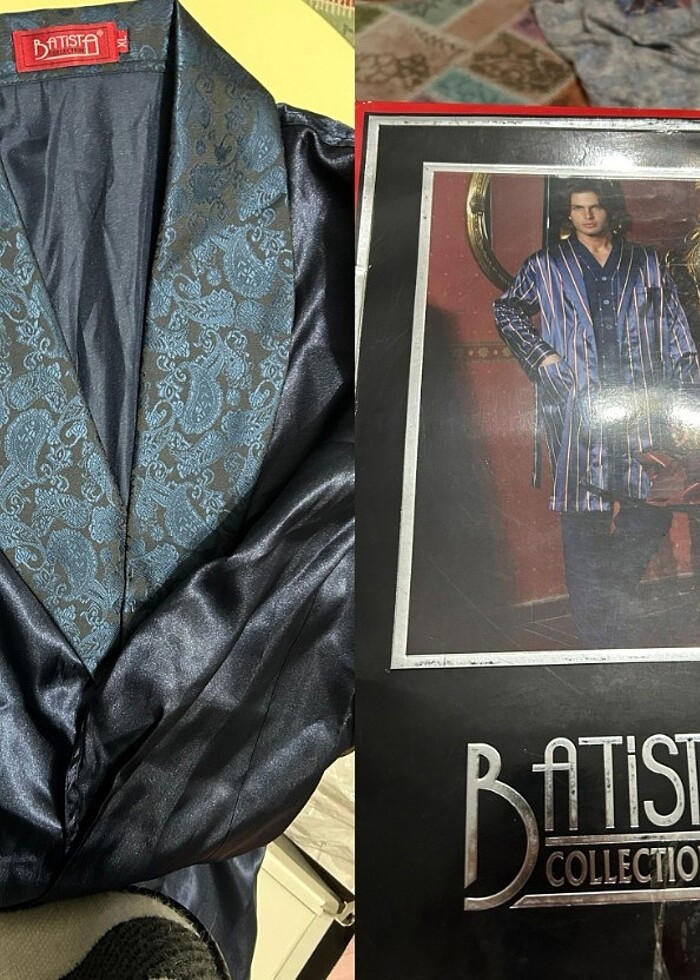 Saten erkek pijama takımı 3 lu  - Görsel 2