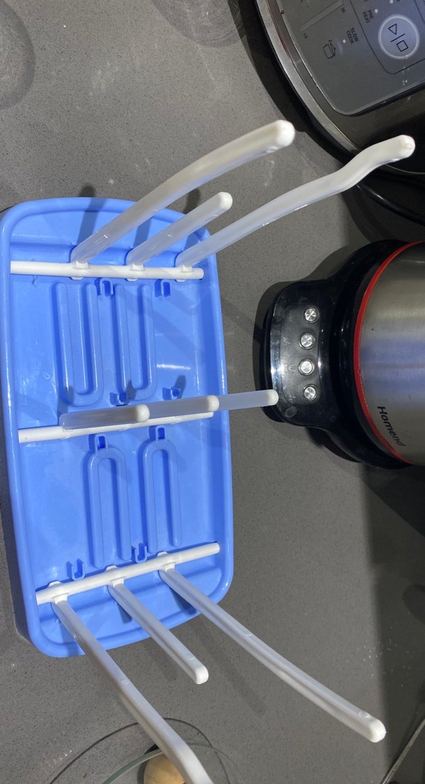 Mavi beyaz Plastik biberon kurutucu - Görsel 2