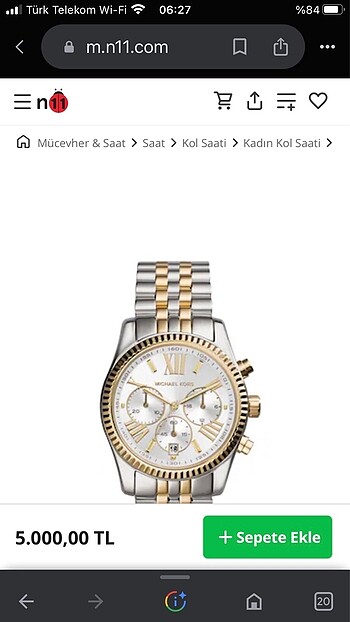 Beden Michael kors saat orjinal mk5955