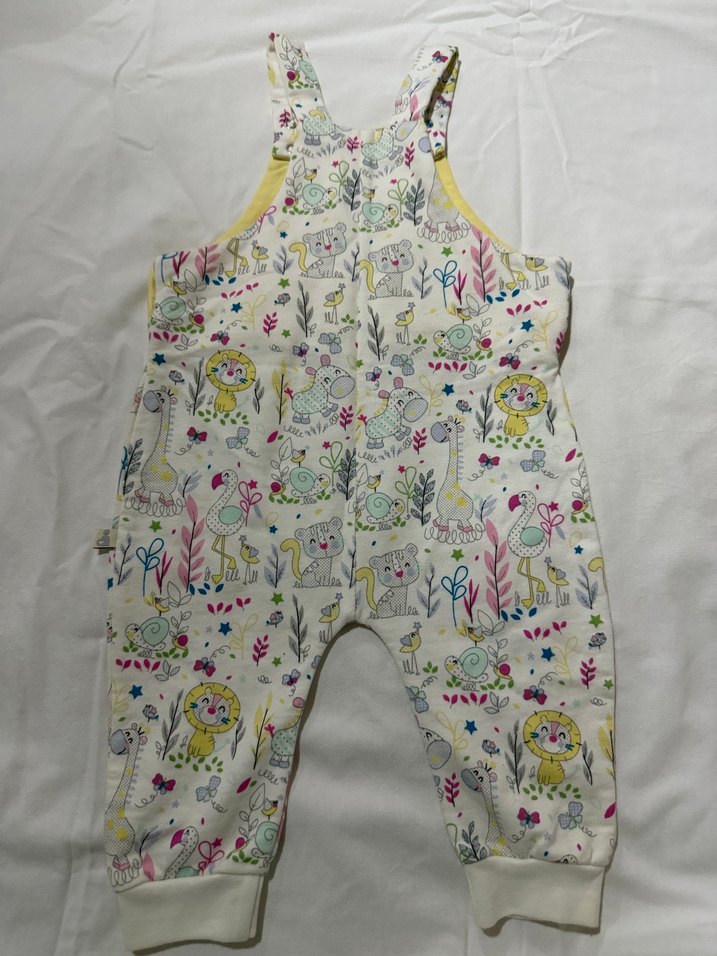 Renkli Baskılı Fermuarlı Bebek Kız Tulum - Görsel 2