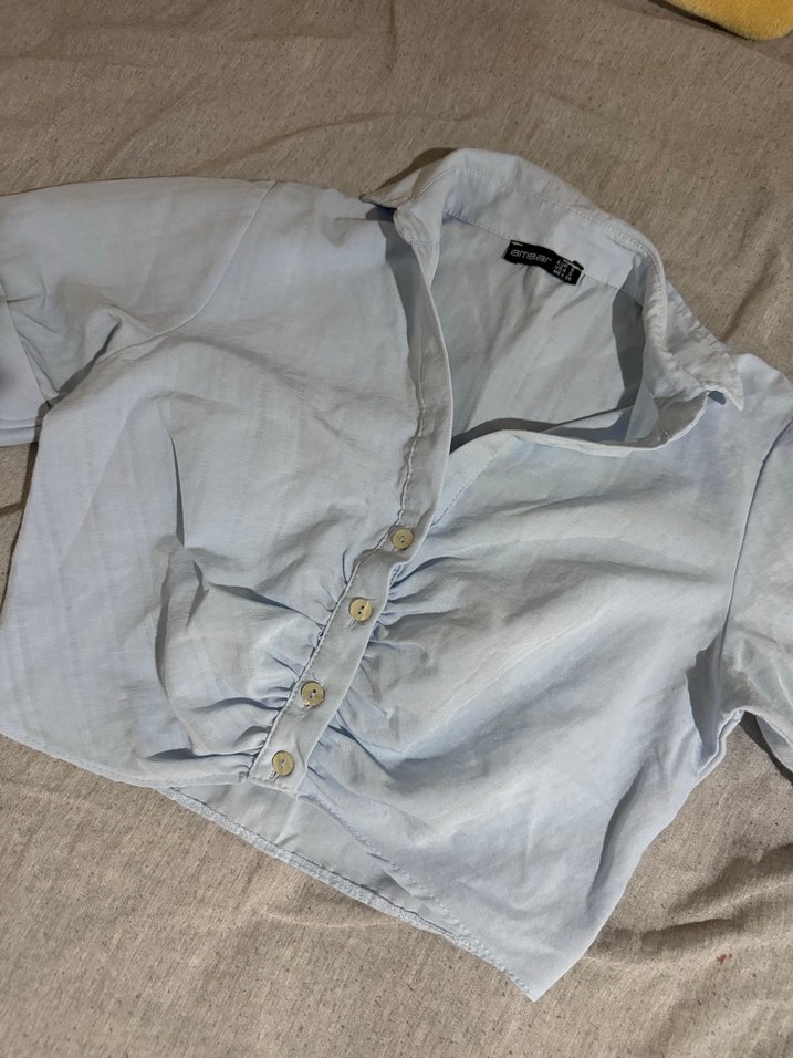 Crop gömlek - Görsel 2