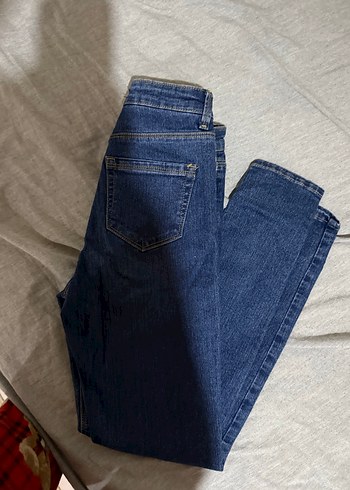 Lacivert Midi Kadın Kot Pantolon - Görsel 4