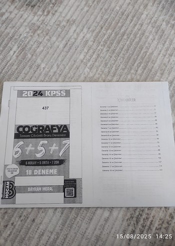 2024 KPSS Coğrafya 18 Deneme Sınavı Kitabı